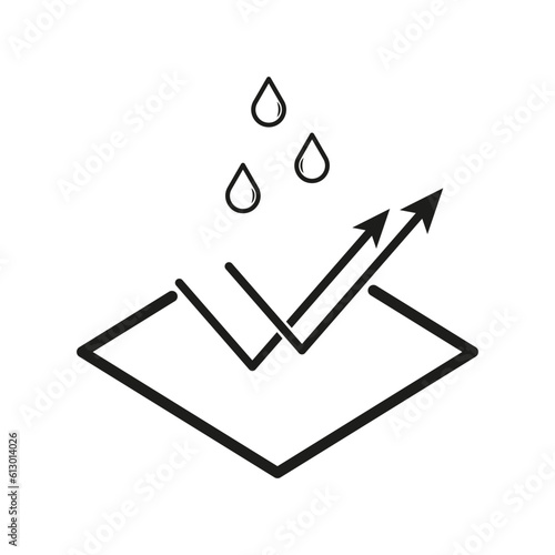 water repellent surface icon. Vector illustration. Stock picture.