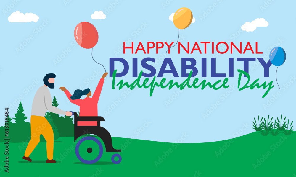 National Disability Independence Day. Holiday concept. Template for background, Web banner