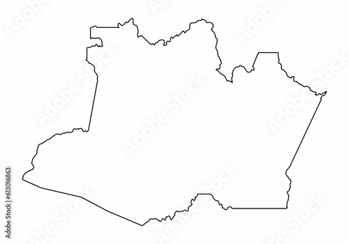 Amazonas State outline map