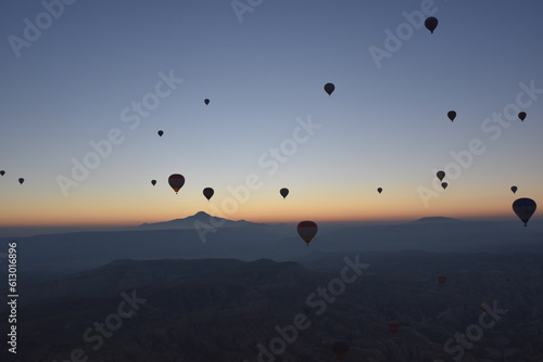 air balloon at sunrise