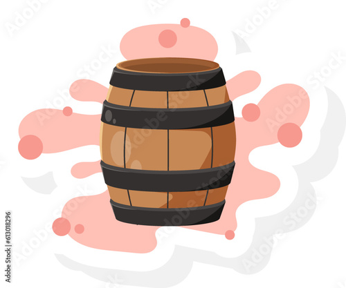 Barrel Sticker Vector Illustration © 13nabila