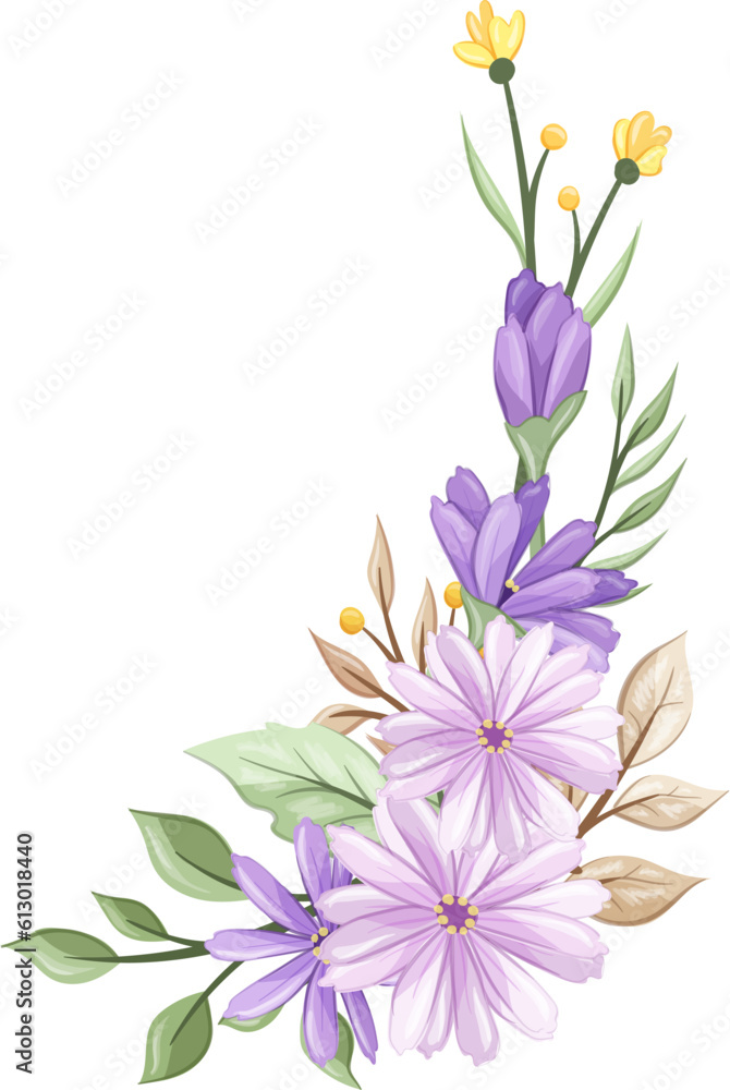 bouquet of flowers design illustration
