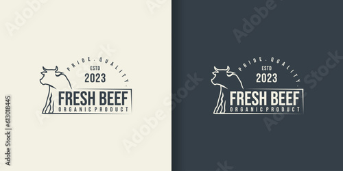 Abstract beef steak logo design. suitable for barbecue illustration logo