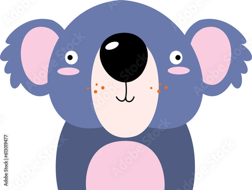 Canvas Print Koala bear . Foolish face of wildlife animals .