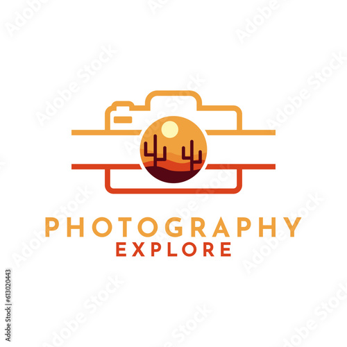 Illustration Vector Graphic Photography Explore Landscape Logo Design Idea