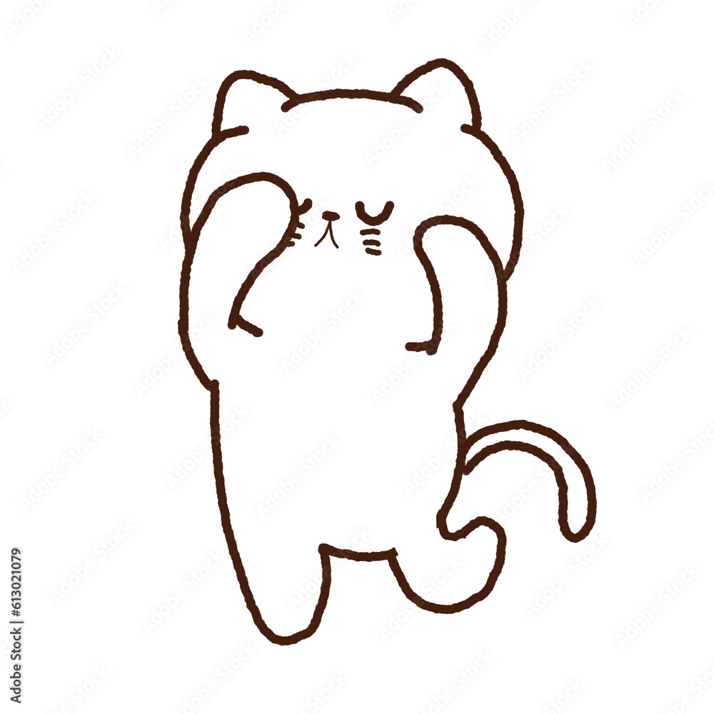 Obraz premium Cat hand drawn 
