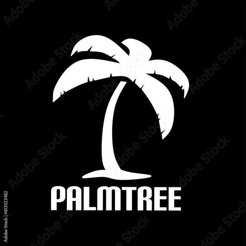 Simple .vector design palm tree tropical island with palm