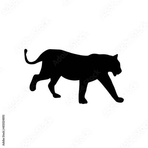 Black tiger silhouettes vector
