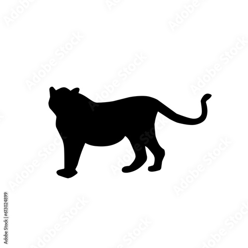 Black tiger silhouettes vector