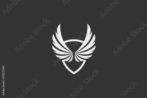 Illustration vector graphic of wings emblem. Good for logo