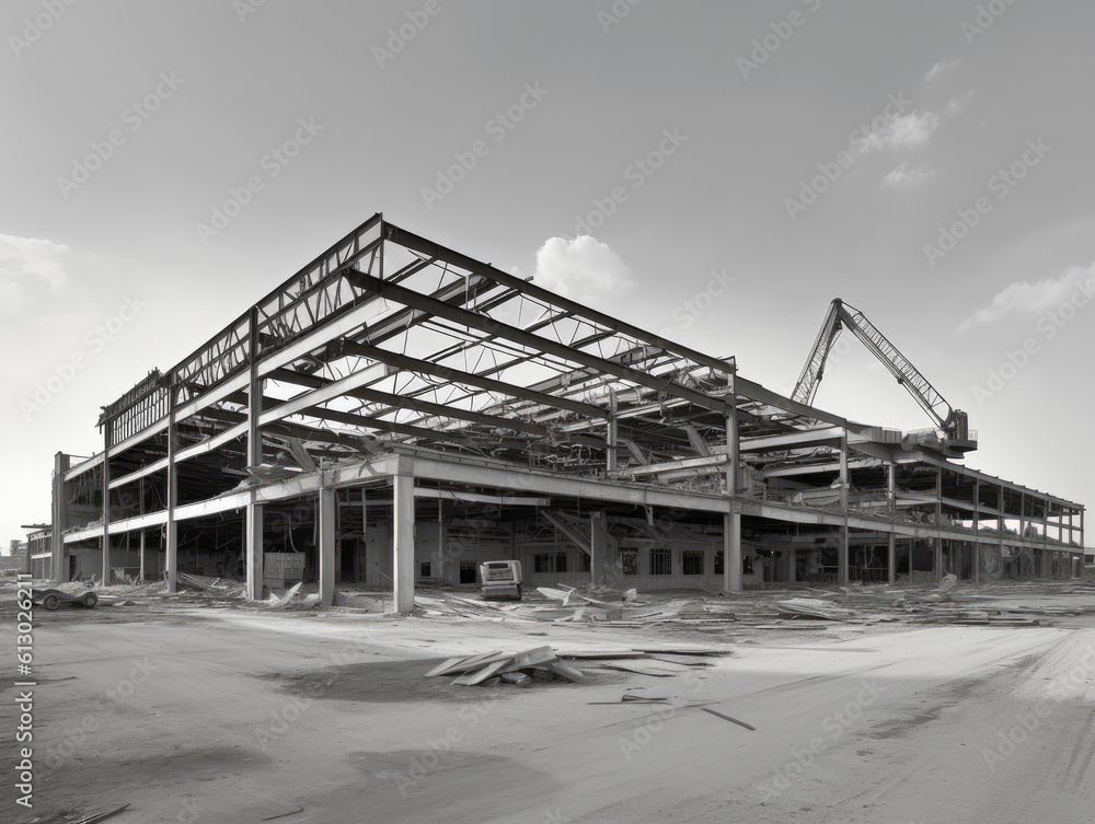 Magnificent Steel Horizons: Panoramic Glimpse of Prefab Construction