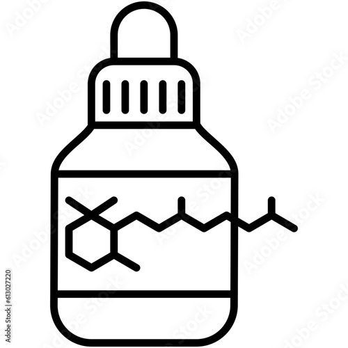 Retinol Icon. Anti Aging Wrinkle Serum Symbol Stock Illustration. Vector Line Icons For UI Web Design And Presentation