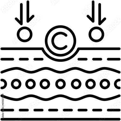 Collagen Icon. Anti Aging Repair Serum Symbol Stock Illustration. Vector Line Icons For UI Web Design And Presentation