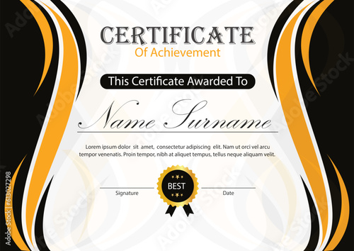 illustration of an background with place for text certificate design