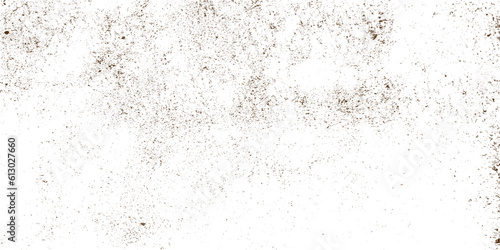 Vintage old dust scratched grunge texture on isolated white background. Brown vintage dust scratched background, distressed old text. Brown grunge texture. Place over any object create black dirty.