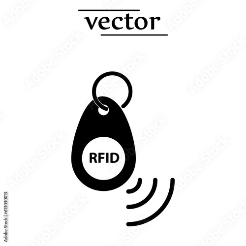 rfid key tag icon, vector illustration on white background..eps