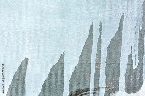 painted texture closeup canvas with vertical traces of paints leaking down
