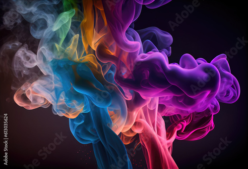 Multi Color Smoke Backgrounds Wispy Vibrant Wallpaper AI