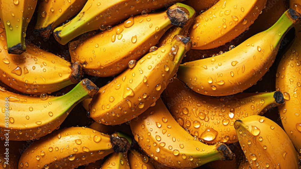 Background of Plantain , HD, Decorate with water drops, Background Wallpaper, Desktop Wallpaper , Generative Ai