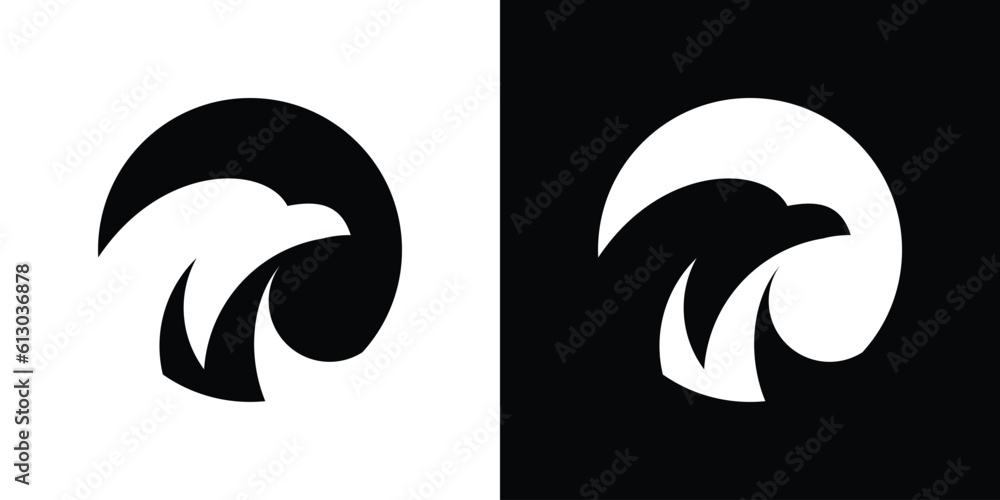 logo design head eagle in circle icon vector illustration logo design head eagle in circle icon vector illustration