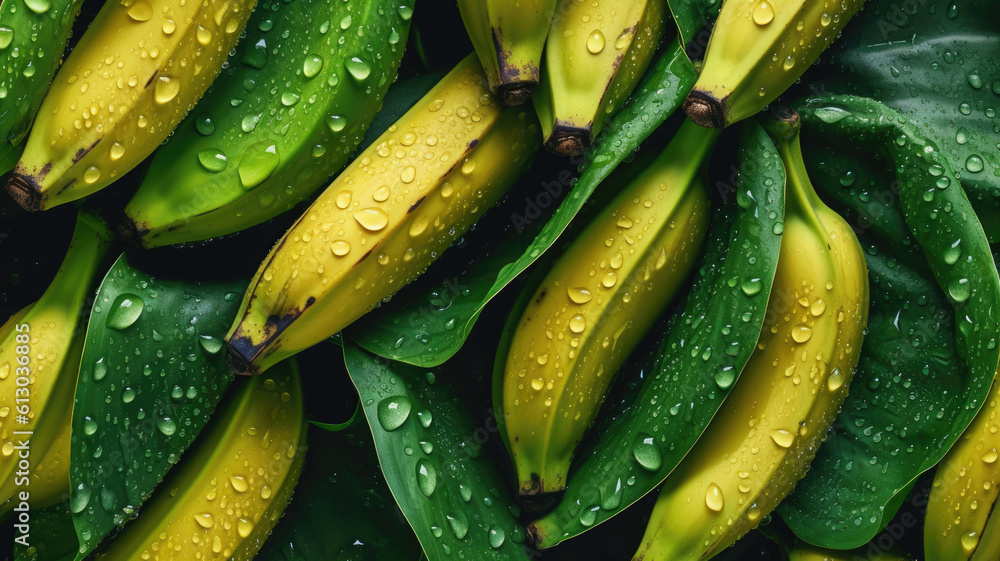 Background of Plantain , HD, Decorate with water drops, Background Wallpaper, Desktop Wallpaper , Generative Ai Background of Plantain , HD, Decorate with water drops, Background Wallpaper, Desktop Wallpaper , Generative Ai