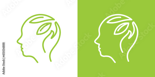 logo design health care mental icon vector inspiration
