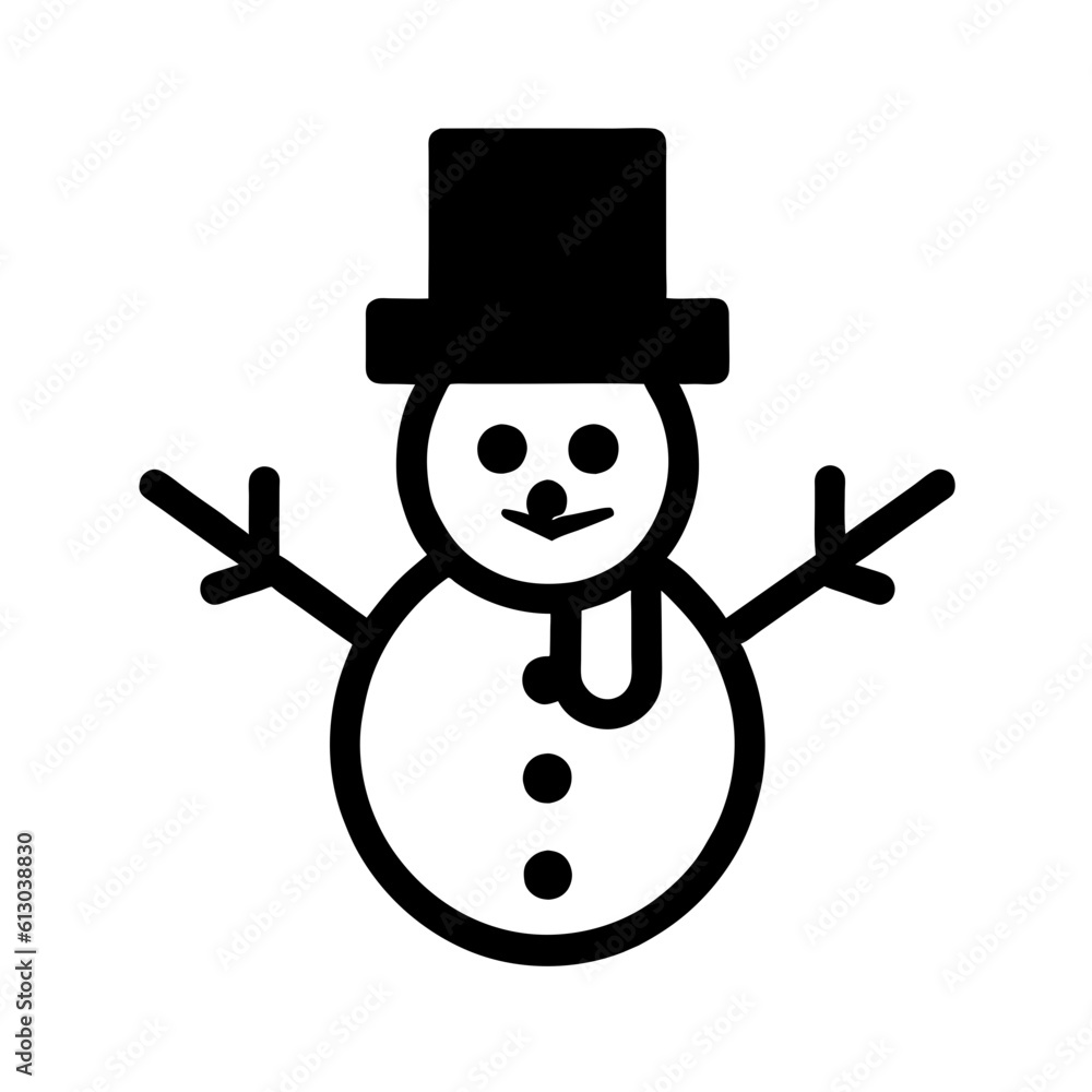 snowman, icon, symbol, vector, pictogram snowman, icon, symbol, vector, pictogram