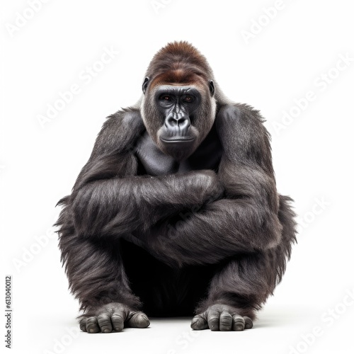 Big Gorilla Monkey on a White Background © 0xfrnt