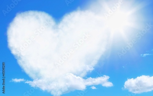 heart shaped cloud in the sky