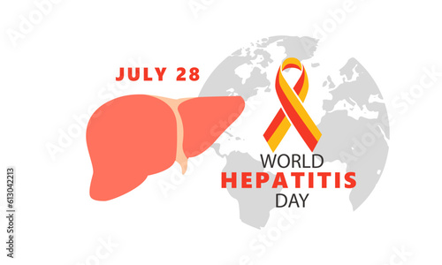 World hepatitis day, vector illustration