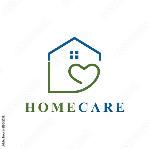 Illustration Vector Home Care Minimalist Logo Design Idea