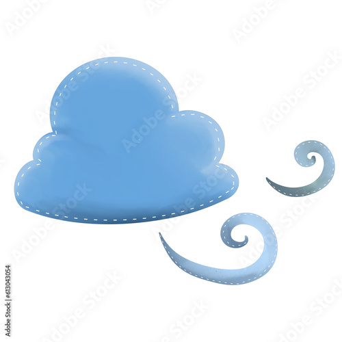 Weather cute collection for baby and kids with sun moon cloud star snow thunderstorm isolation in white background
