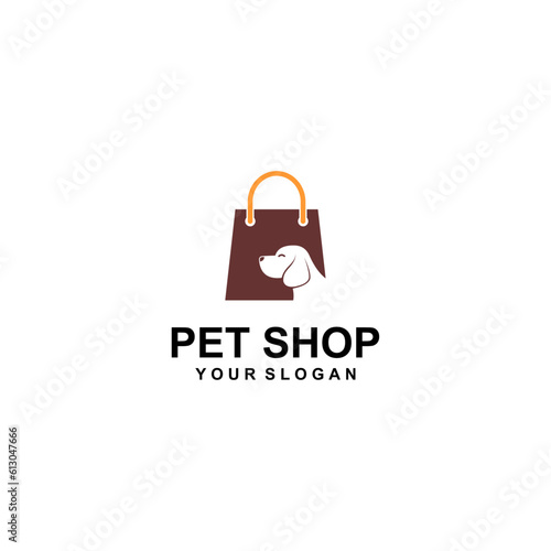 pet shop logo design with dog