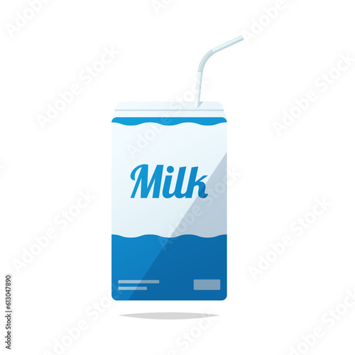 Milk box vector isolated on white background