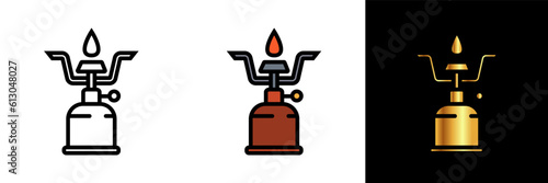 Camping Stove Icon, an icon representing a camping stove, symbolizing outdoor cooking and camping adventures.
