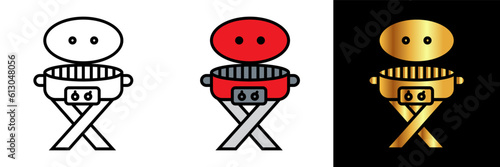 Grills Icon, an icon representing grills, symbolizing outdoor cooking, barbecue, and culinary enjoyment.