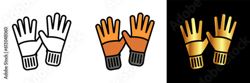 Hiking Gloves Icon, an icon representing hiking gloves, symbolizing protection, grip, and comfort during outdoor adventures and hiking expeditions.