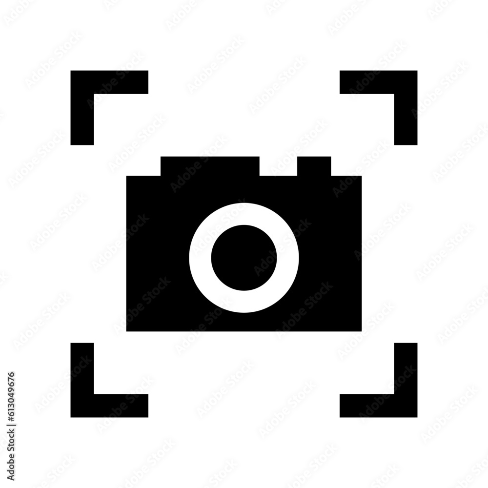 Camera focus silhouette icon. Vector. Camera focus silhouette icon. Vector.