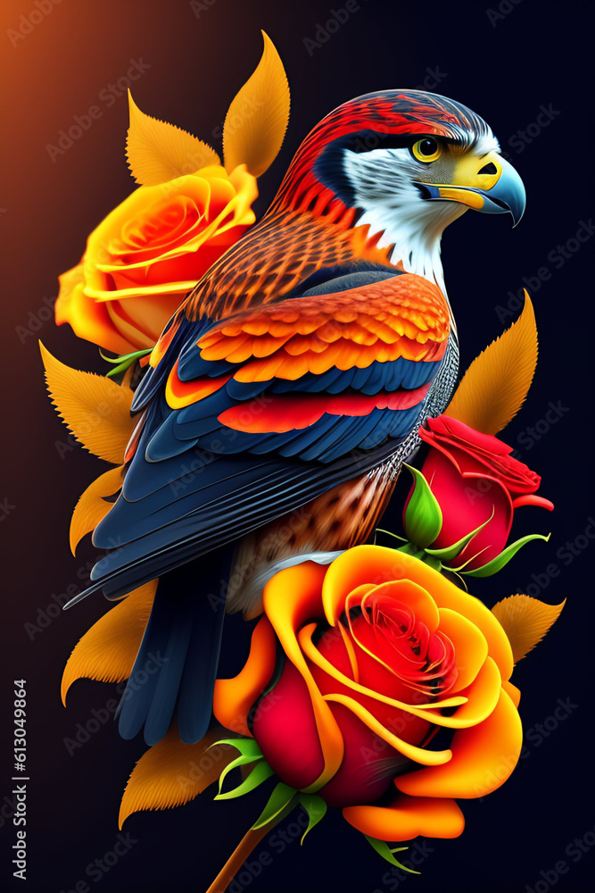 Colorful Bird Flying