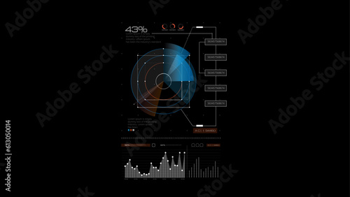 HUD Cyberpunk Futuristic Infography vector design