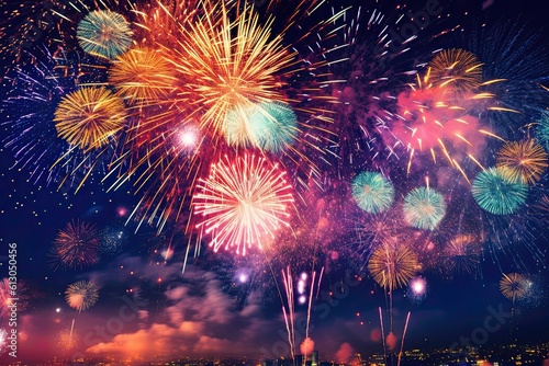 An Image Of Beautiful Fireworks Celebration
