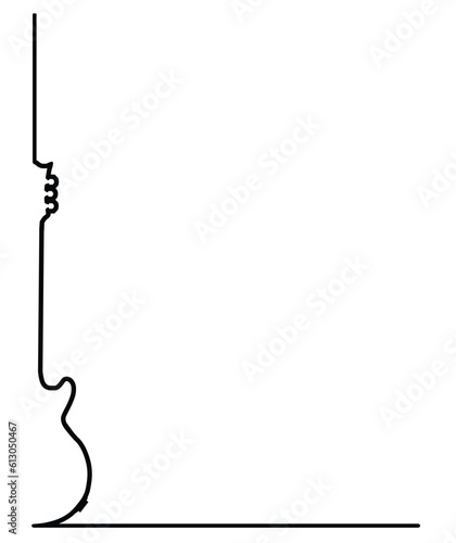 Electric Guitar Line Drawing Page Corner