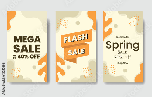 Set banner sale minimalist square banner template. Suitable for social media posts, flyer,backgroud and web internet ad