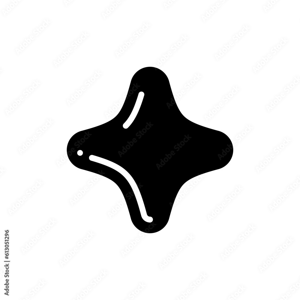 Obraz premium ポップで光沢のあるぷっくりモノクロキラキラ星