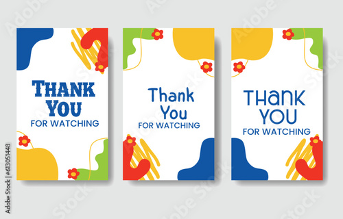 Set Say thanks minimalist square banner template. Suitable for social media posts, flyer,backgroud and web internet ad