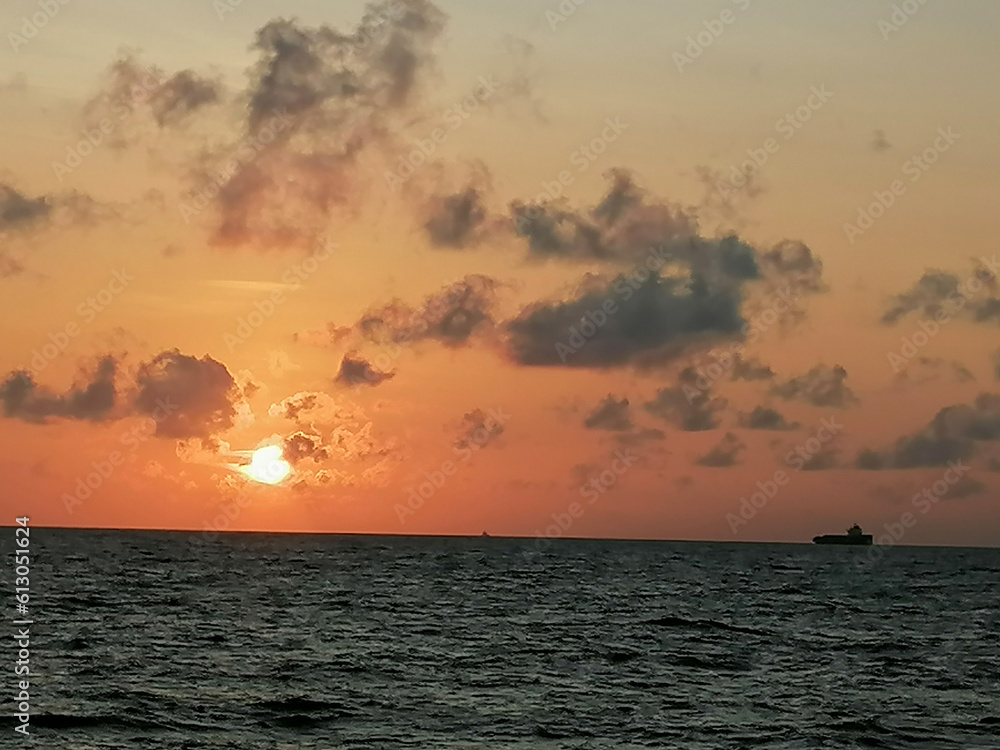 Fototapeta premium sunset over the sea