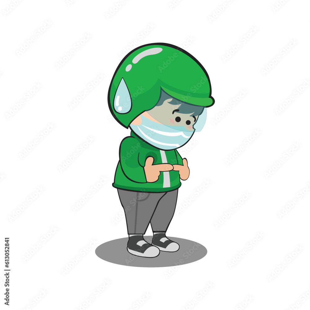 online motorcycle taxi character cartoon online motorcycle taxi character cartoon