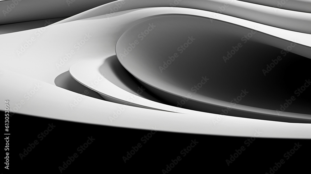 Fototapeta premium Generative AI, Serenity in Simplicity: Exploring Minimalist Lines and Curves