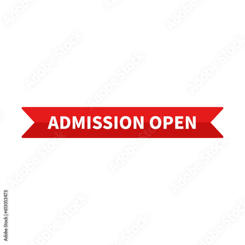 Admission Open In Red Duo Color And Rectangle Shape For Recruitment
