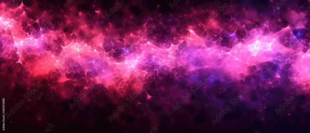 Pink glow particle abstract background. Light blurred of light glitter. Glow texture background. Generative AI